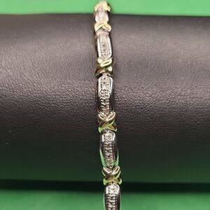 Chic Silver and Gold Bracelet